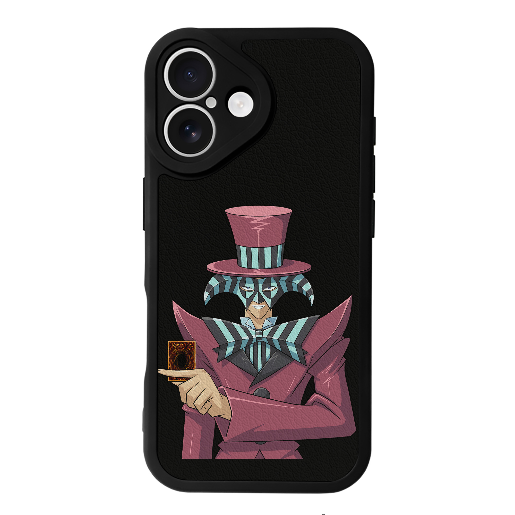（画像用） 遊☆戯☆王 Yu-Gi-Oh! 【iPhone 16シリーズ対応】シリコンスマホケース（レザー調） 材質：シリコン